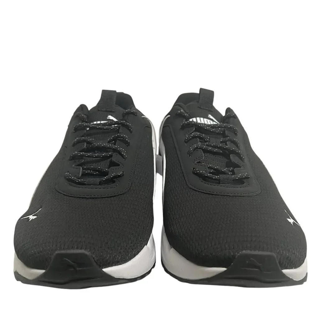 Puma Zip C Men's 12 Black White Mesh Athletic Sneakers NWOB Sportcore Athleisure